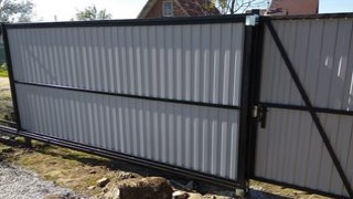 Купить сваи для ворот в Домодедово. Заказать ворота на сваях под ключ от 21983 руб